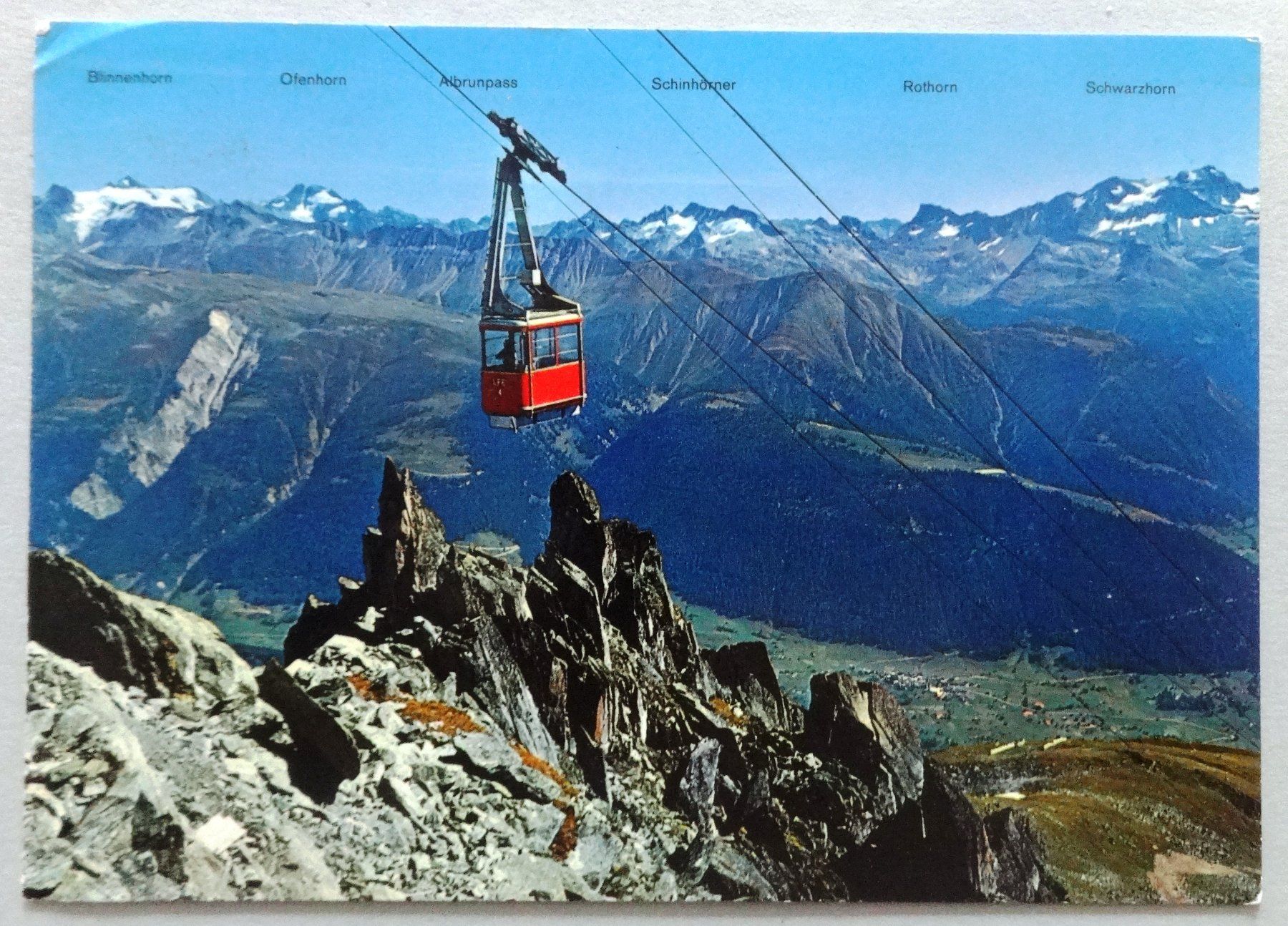 Cartoline postali: Luftseilbahn Fiesch-Eggishorn, Wallis – Usato da Fétigny venduto da Billy2miny