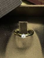 Diamantring 0,13 ct. Geldgold 750/ 18k.