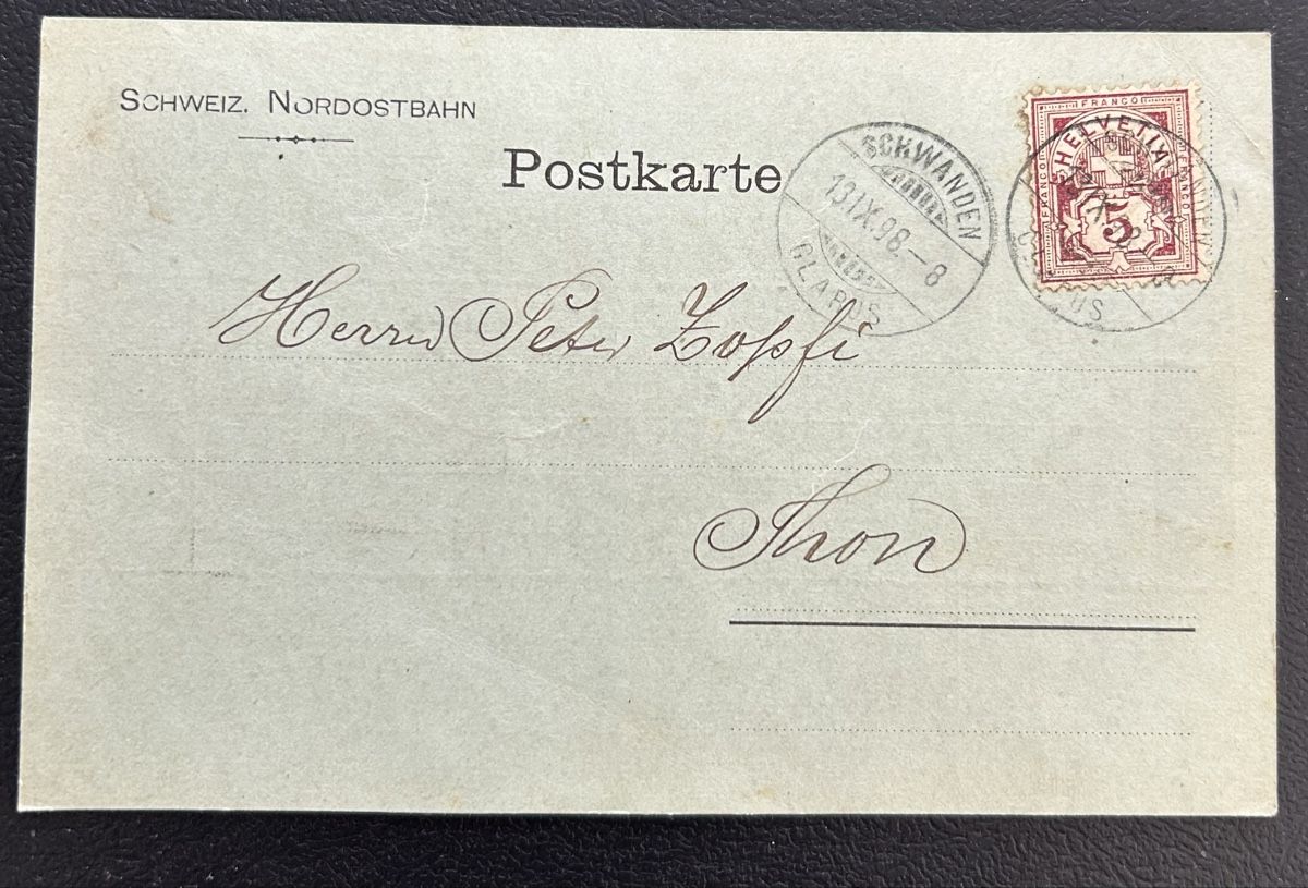 Tutti i francobolli: Avis Karte Schwanden  – Usato da Horw venduto da Tellbub