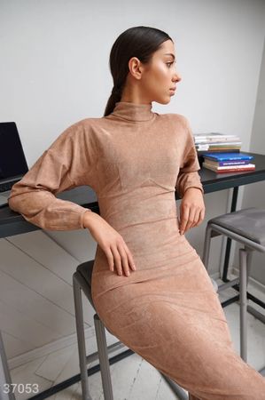 Beige MIDI Dress Size: M NEU