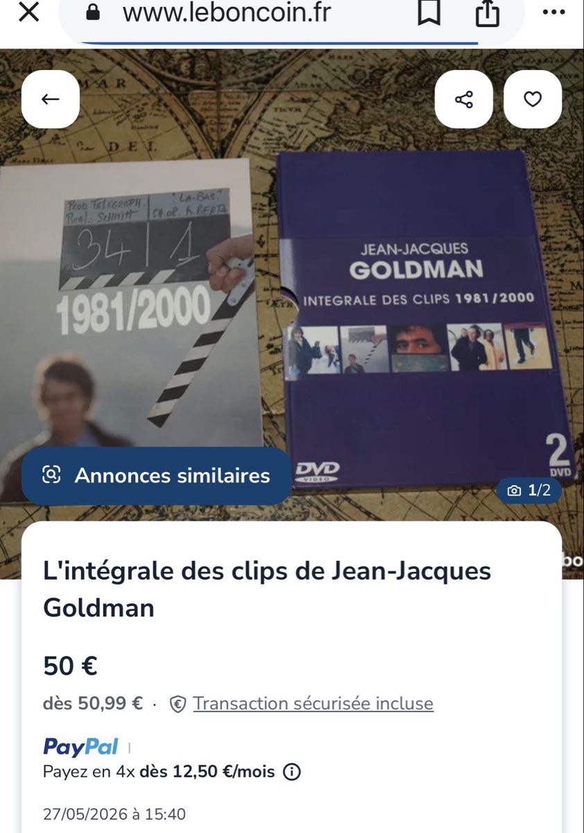 Tutti i DVDs: Jean-Jacques Goldman Intégrale des Clips 1981/2000 Coffret 2 – Usato da Courgevaux venduto da auxtrouvailles 5