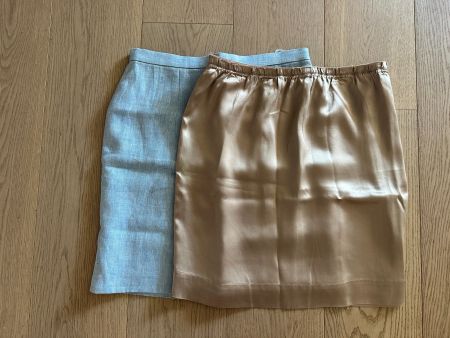 2 Süsse Mini Jupen/Rock pastel blau, & rose metalic Gr 36/38
