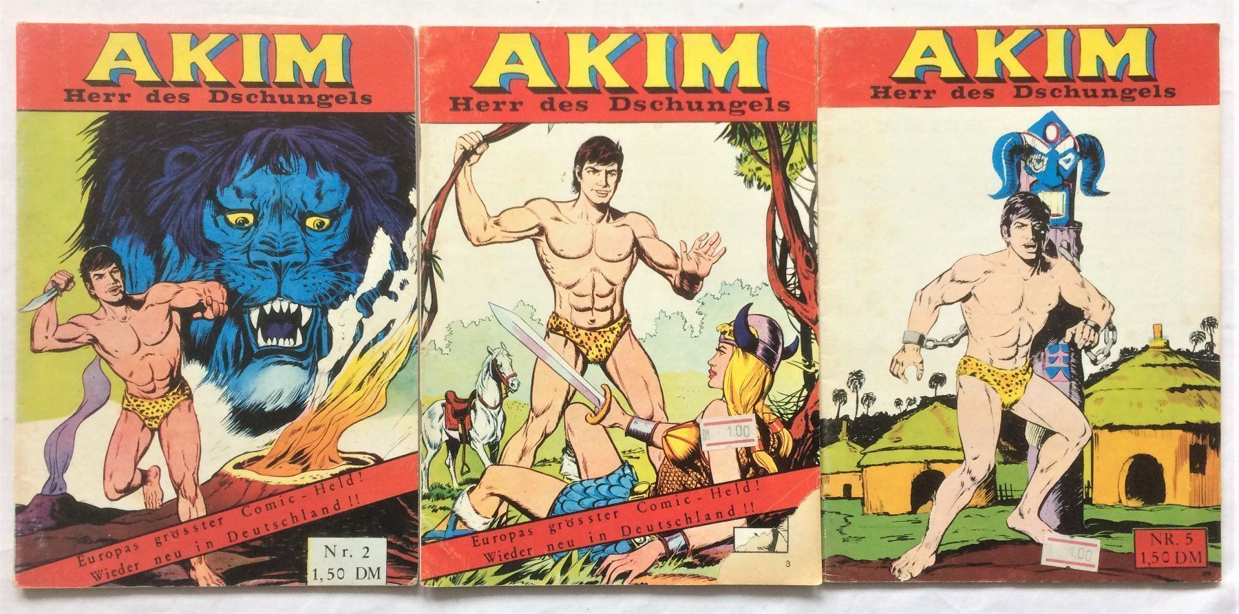 Fumetti: AKIM - Hefte - Nr.2/3/5 – Usato da Schaffhausen venduto da durruti
