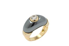 CARTIER Panthere Silverium Ring 0.60ct Ultra Rare 18K *S3905