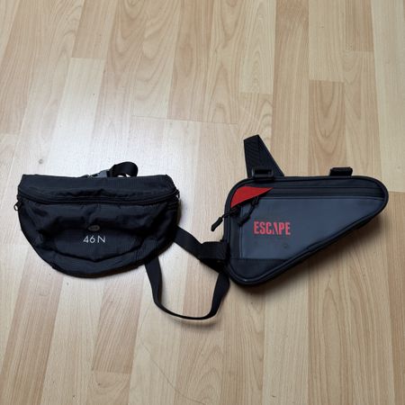 Gürteltasche und Rahmentasche schwarz guter Zustand