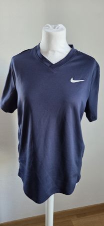 Nike Dri-FIT Sport T-Shirt, Marineblau, Gr. S, Top!