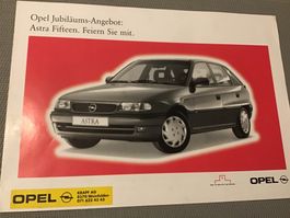 Opel Astra Fifteen Faltprospekt 4 Seiten April 1997