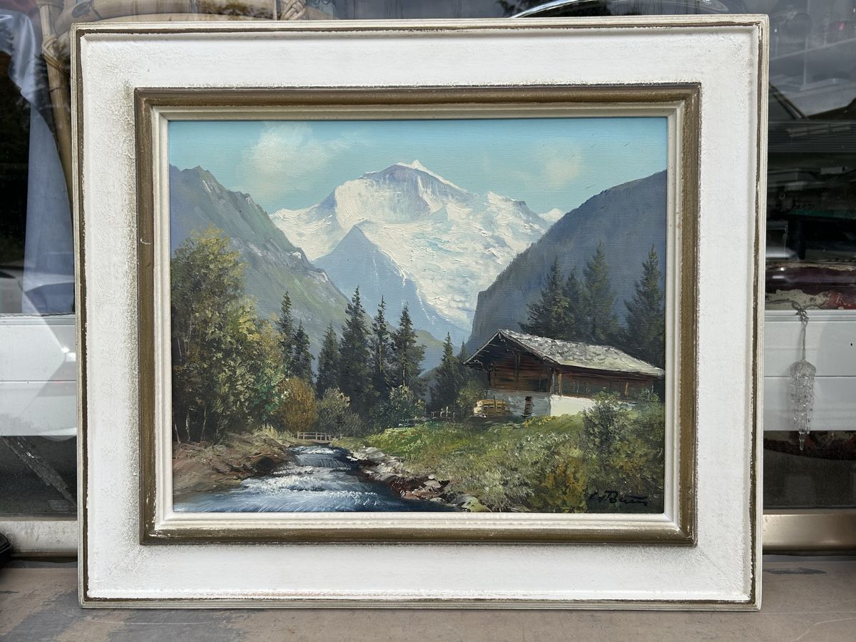 Dipinti: Gemälde Berglandschaft – Usato da Gondiswil venduto da JLO26 1