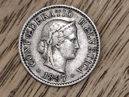 ==> 5Rp 1897 -ss, ca. 20Grad verdreht <==