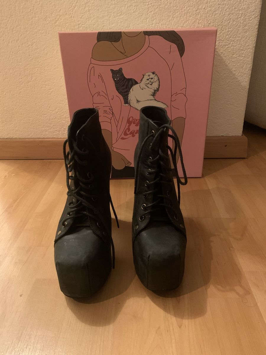 Scarpe da donna: Jeffrey Campbell - Schnürstiefelette - Schwarz – Usato da Zürich venduto da aleaalea 1