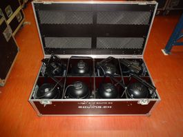 Scheinwerfer PAR 64 kurz D.T.S. inkl. Case - 8 Stück -