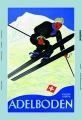 Blechschild-ADELBODEN SKIFAHRER 1400M