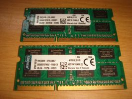 2 stück 8gb ddr3 PC3L 12800 (1600) RAM für Laptop.