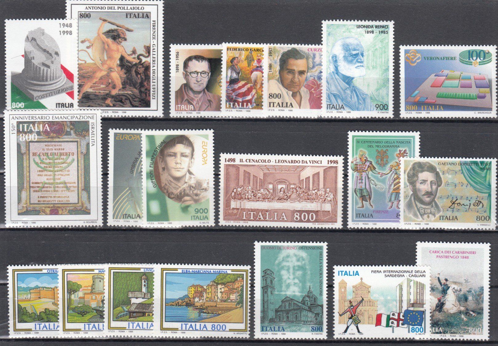 Tutti i francobolli: Italien 1998 postfrisch – Usato da Bürglen TG venduto da StampGraf 1