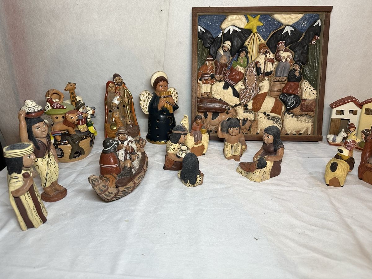Statuette: Krippe aus Keramik – Usato da Basel venduto da Hariva 2