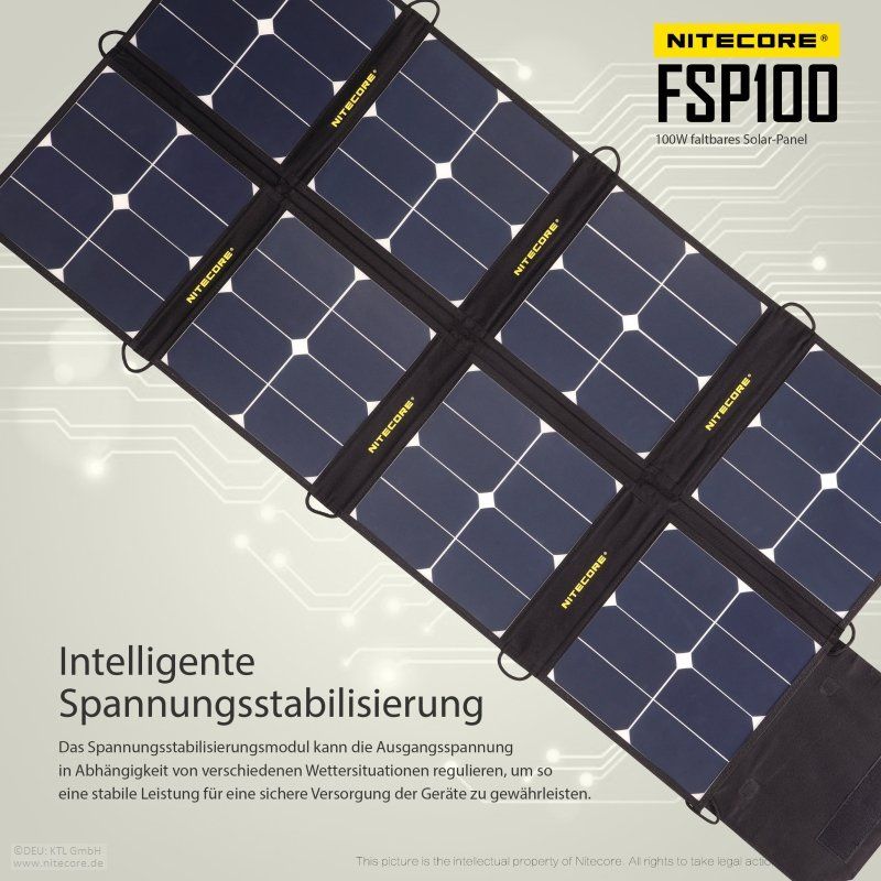 Panneaux solaires: NITECORE Solar Panel FSP100, Gratisversand! – Neuf avec emballage d'origine à Grüningen par Prolumin