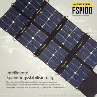 NITECORE Solar Panel FSP100, Gratisversand!