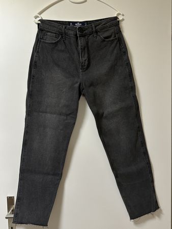 Mom-Jeans High-Rise Hollister W:27/L:27 grey/black