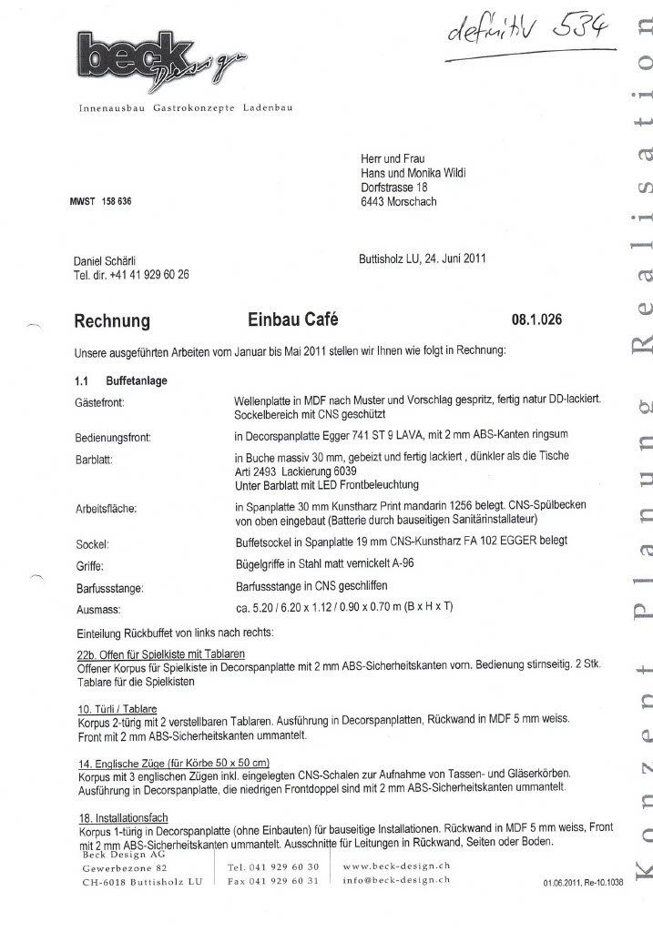 Ladenausstattungen & Messebau: Buffet Restaurant Cafe Bar – Gebraucht aus Morschach von Hanswi 8