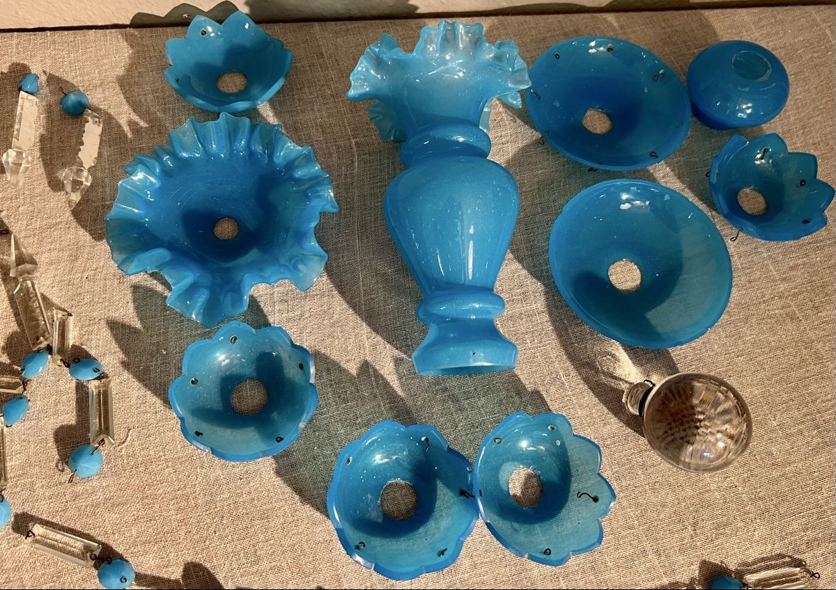 Murano Lampade: Important Lot d'Éléments Bleus – Usato da Genève venduto da ChineuseReveuse 4