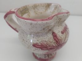 Vintage Keramik Krug Handgefertigte Italien 9 cm