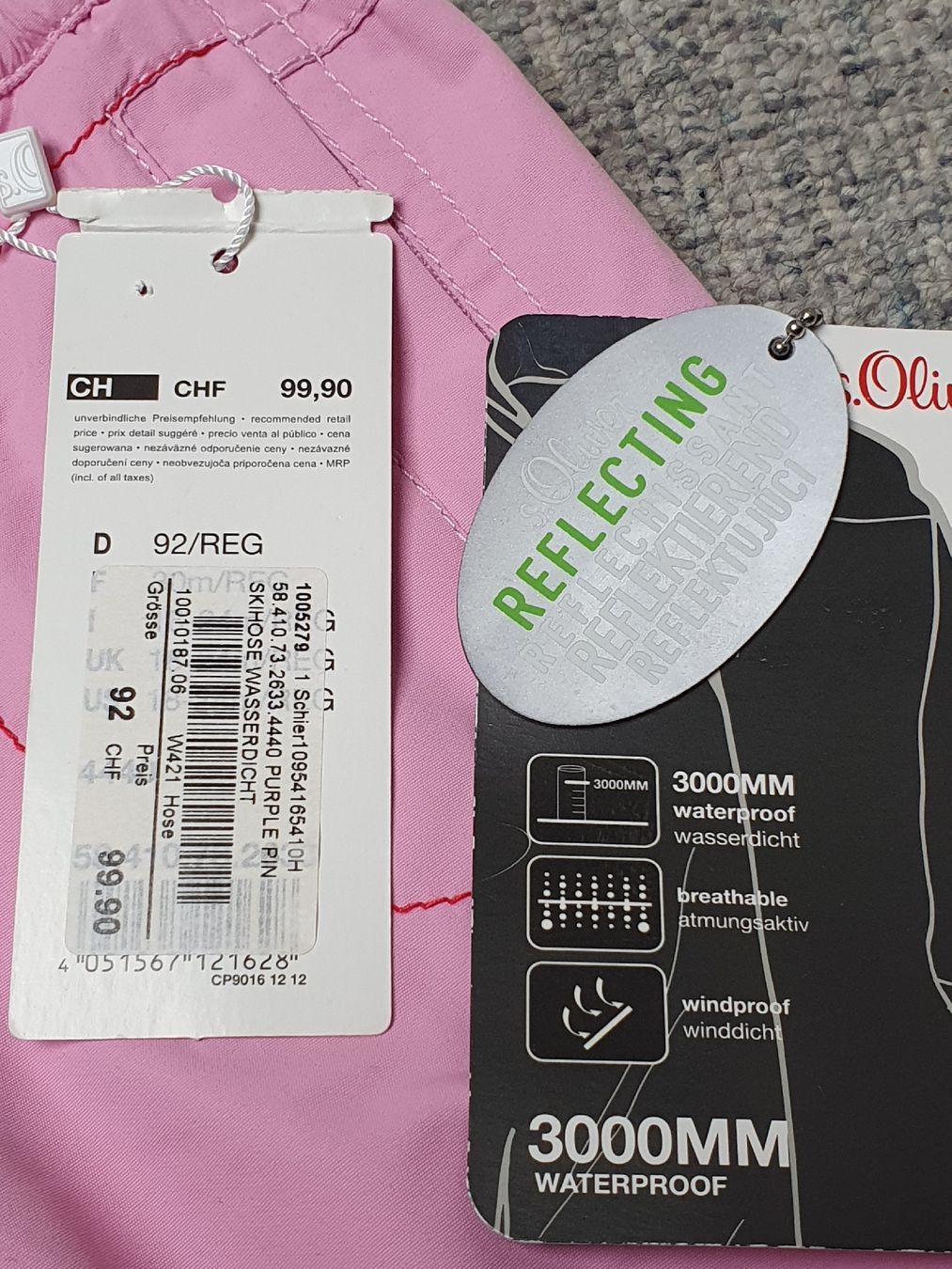 S.Oliver Pantaloni: Skihose S. Oliver, Gr. 92 – Nuovo e nell'imballaggio originale da Erlinsbach SO venduto da Lea030 1