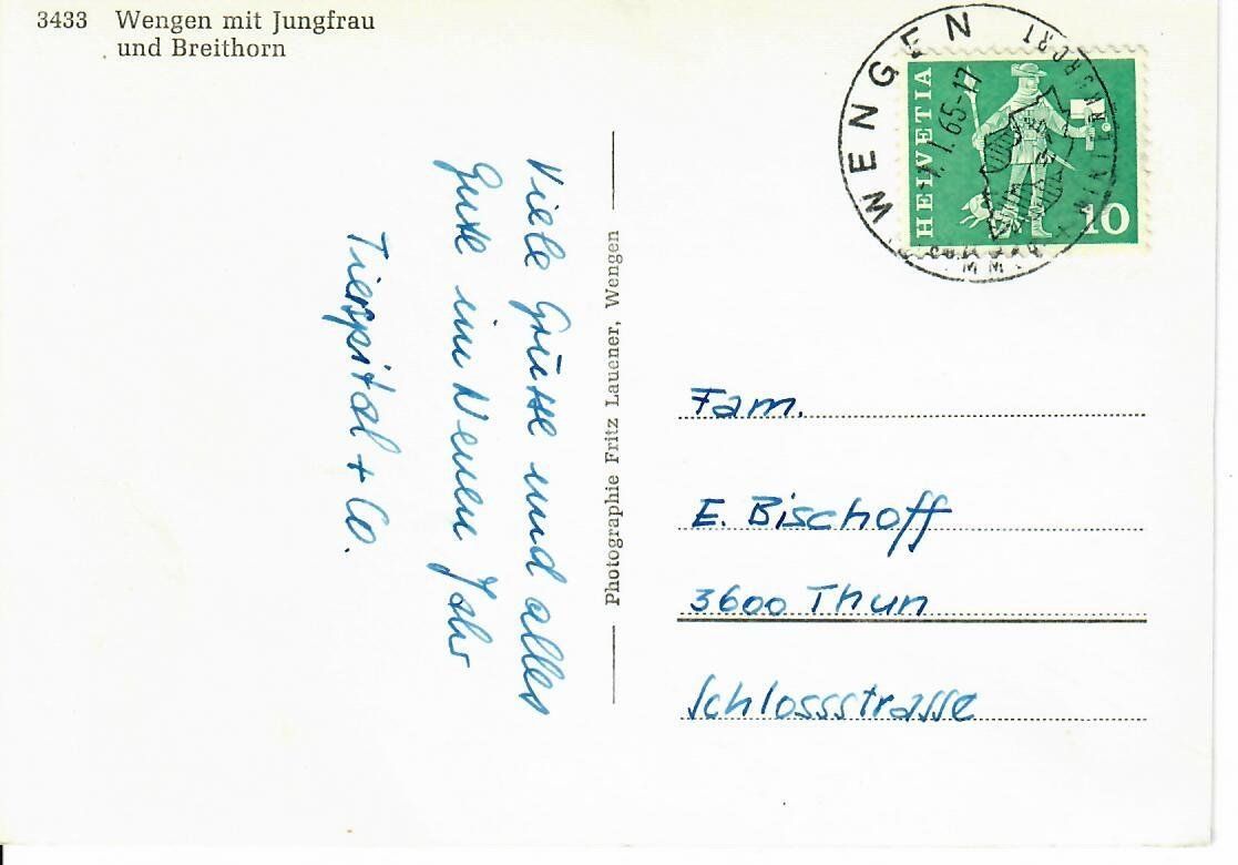 Cartoline postali: Wengen – Usato da Hochdorf venduto da Ziegel-16 1