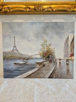 Ölgemälde Paris, Eiffelturm, signiert Palsey, Vintage