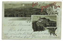 Gruss von der Fröhlichsegg ob Teufen (AR) uralte Litho 1899