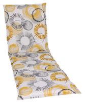 Liegenauflage Kreise gelb Stuhlauflage Auflage 190x70cm
