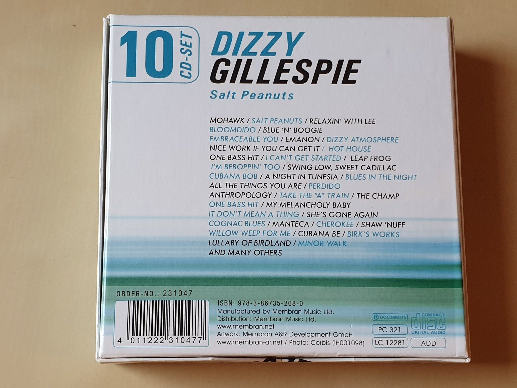 CD: Dizzy Gillespie Salt Peanuts 10 CD Set – Usato da Stansstad venduto da collectorsshop 1