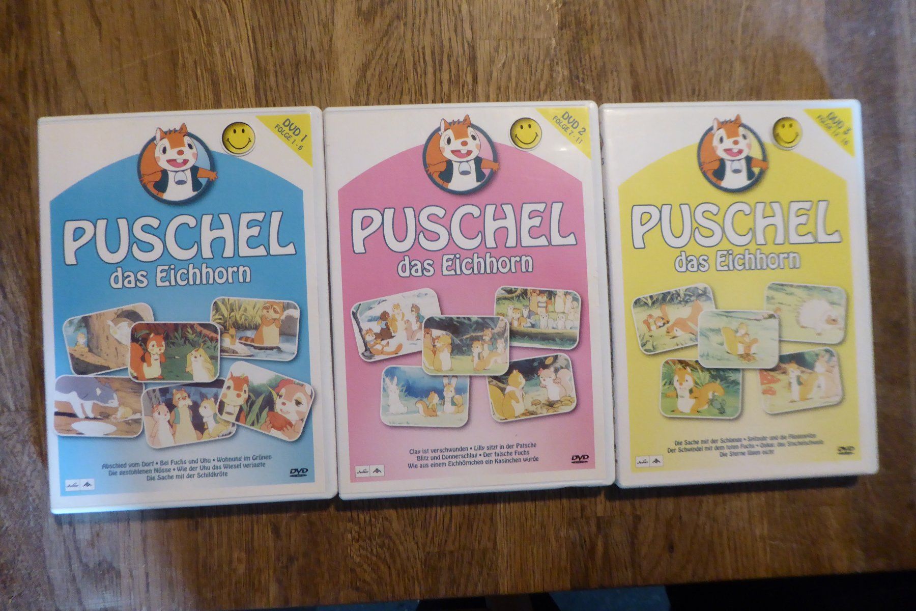 Tous les DVDs: 3xDVD Puschel das Eichhorn – D'occasion à Allschwil par Summelsarium