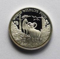 ZYPERN  / CYPRUS, One £ 1986, 28.3g SILB.(Cyprian Wildsheep)