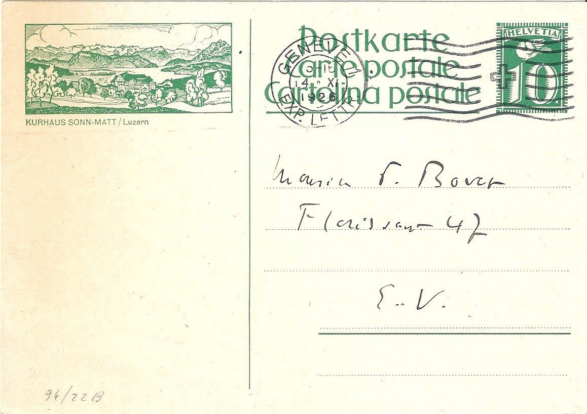 Tutti i francobolli: Carte postale  [SONN-MATT] – Usato da Belmont-Lausanne venduto da ZarRomanoff