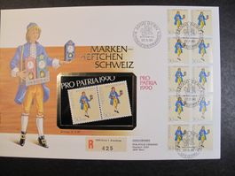 PP FDC 1990 Uhrenhändler Markenheft ET C5