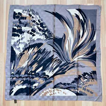 Carré de soie vintage 85 x 85 cm Fabiani