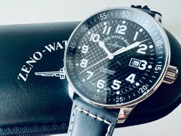 ZENO X-Large 44mm Pilot Carbon - Automatic Date - SRP Fr.933