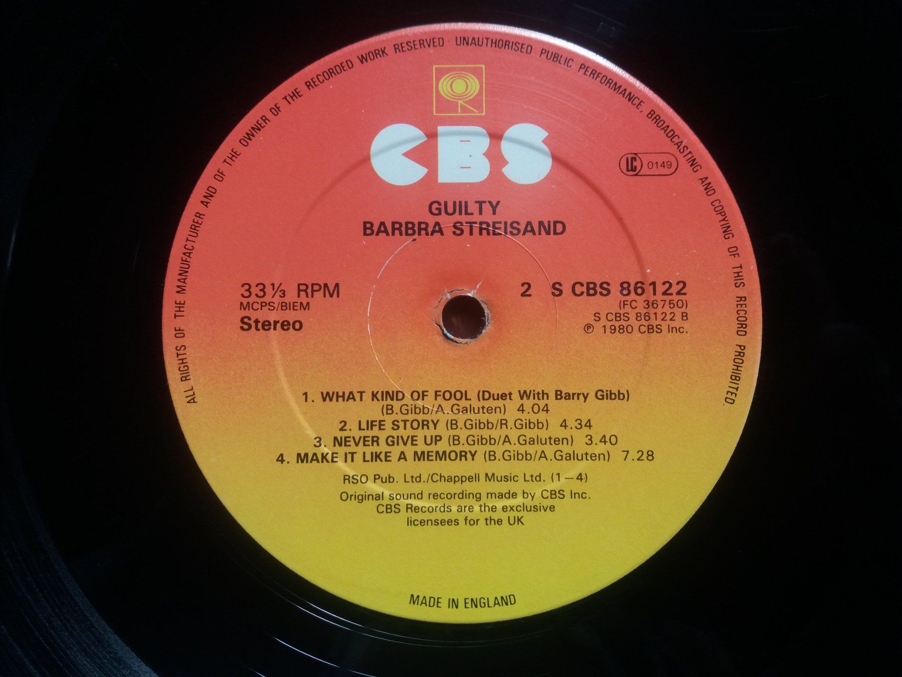 Dischi in vinile: LP (Barbara Streisand) Guilty – Usato da Meyrin venduto da toutatis 5