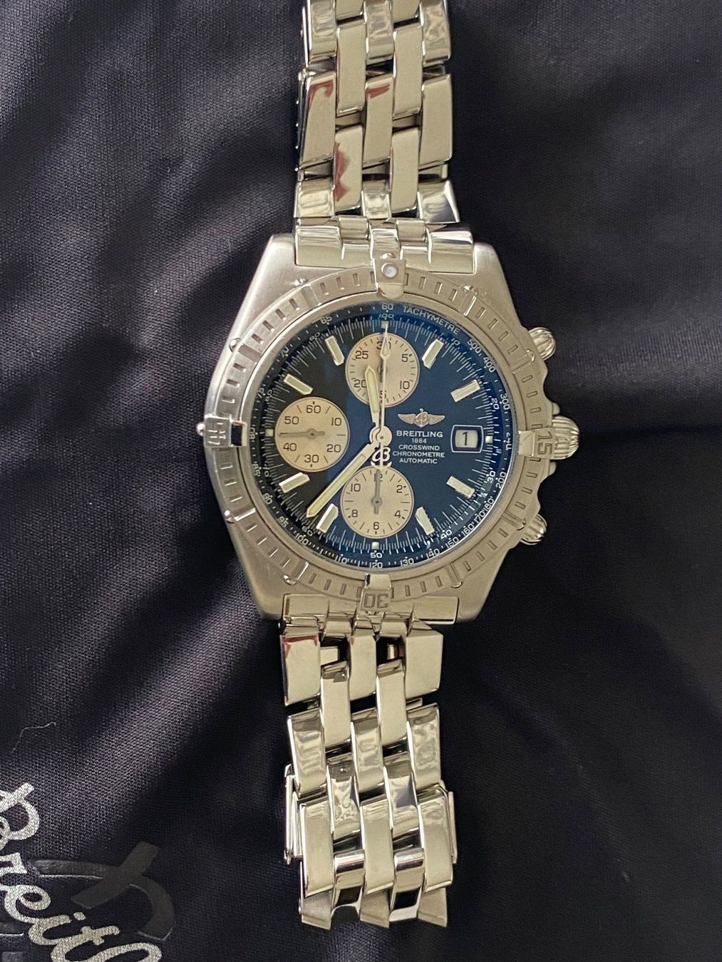 Breitling Uhren: Breitling Crosswind, 43mm, Stahl, schwarz – Gebraucht aus Luzern von watch-collection 4