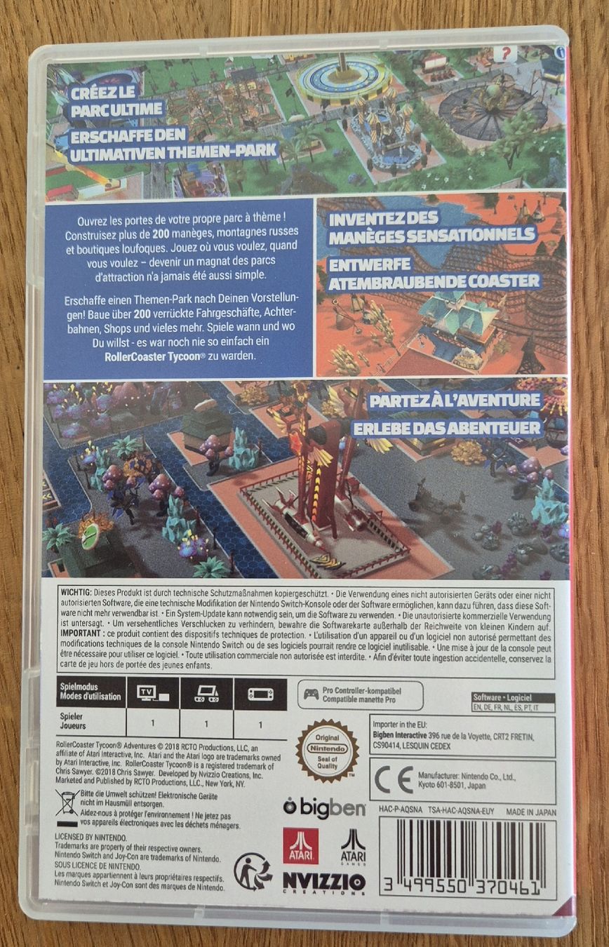 Giochi: RollerCoaster Tycoon Adventures - Nintendo Switch Spiel – Usato da Zofingen venduto da Sammelsurium92 1