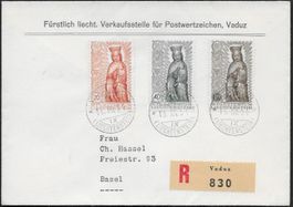 1951 FL R/FDC Marianisches Jahr Serie o VADUZ selten ab 1.-