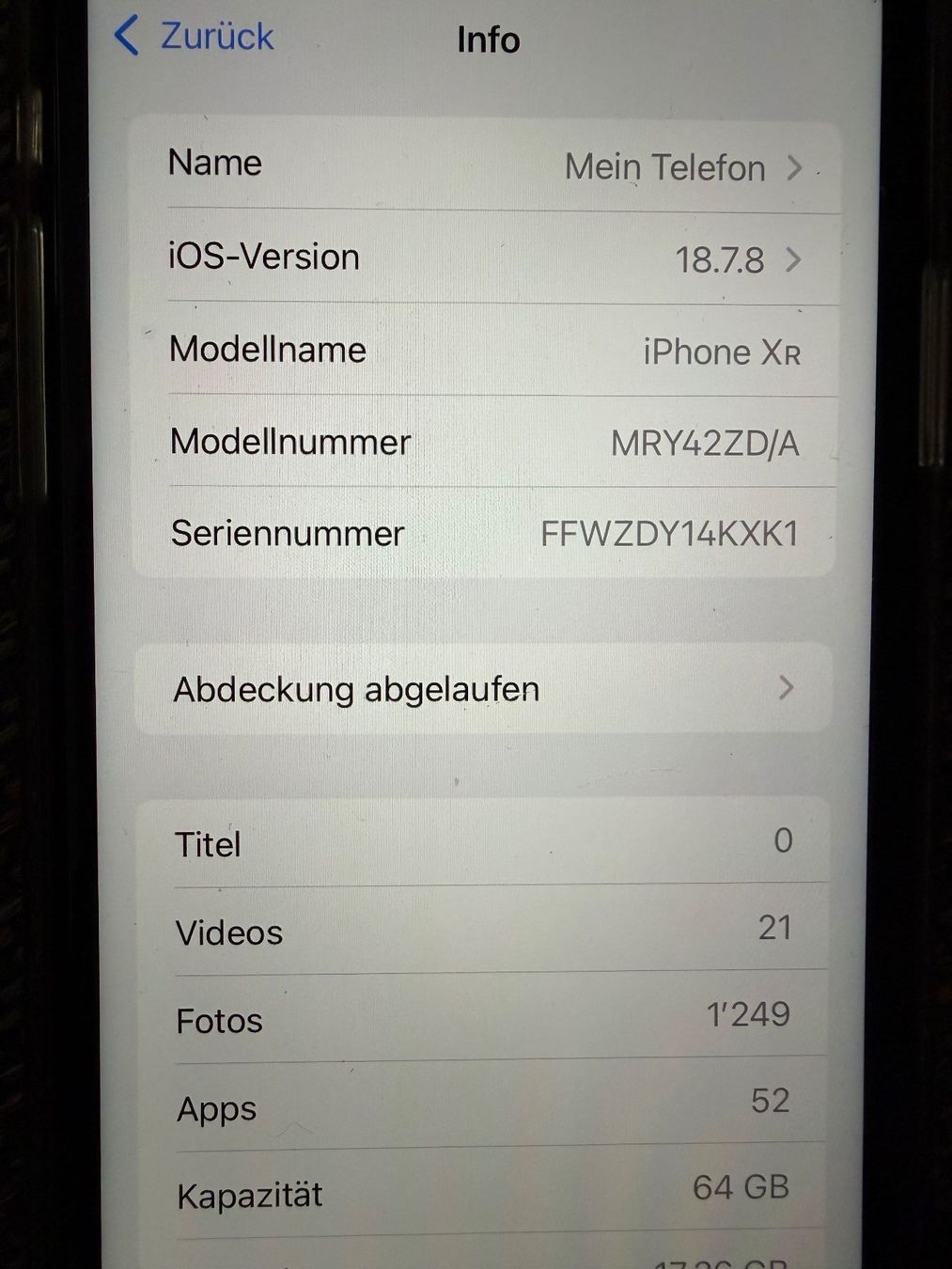 Apple Telefoni cellulari / Smartphones: iPhone XR 64GB schwarz – Usato da Herisau venduto da Schoch22 3