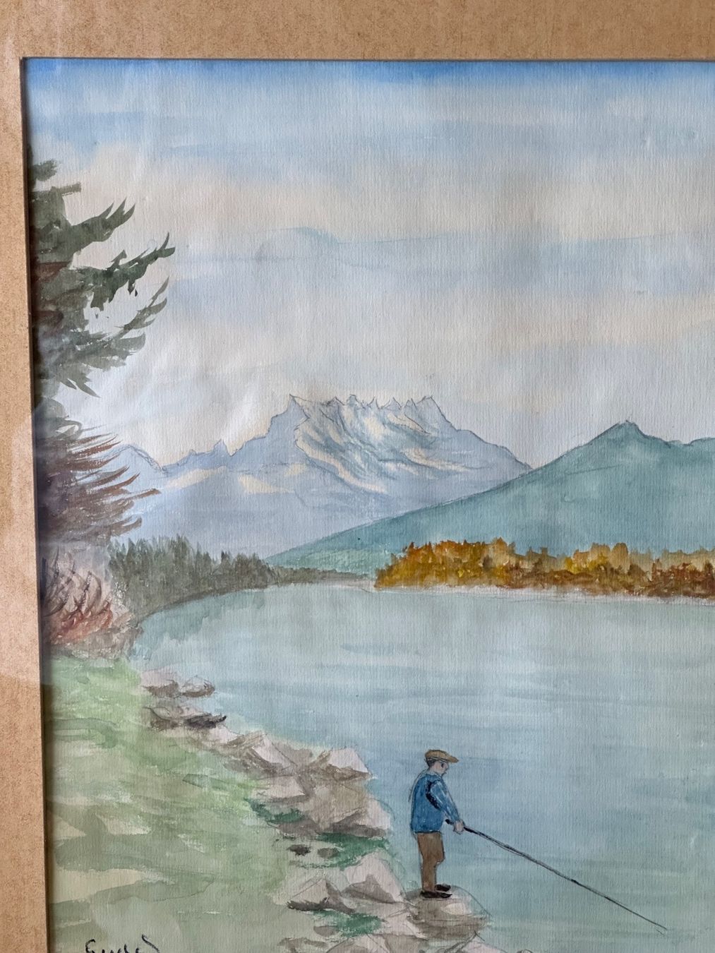Gemälde: Jolie aquarelle signé Sulles – Gebraucht aus Lausanne von artnouveau04 1