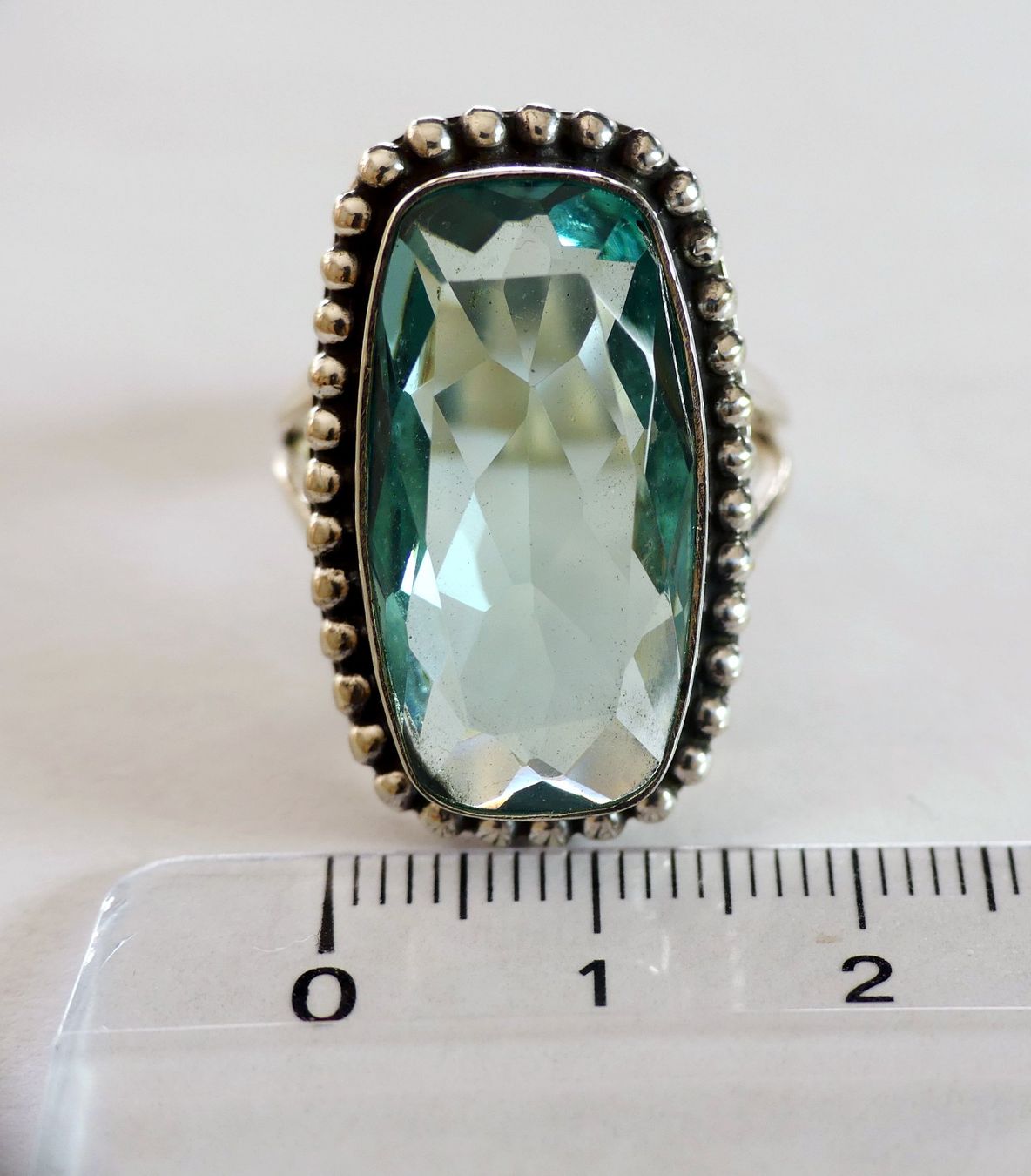 Anelli: Silberring 925 mit grünem Amethyst – Nuovo e nell'imballaggio originale da Matten b. Interlaken venduto da kero71 8