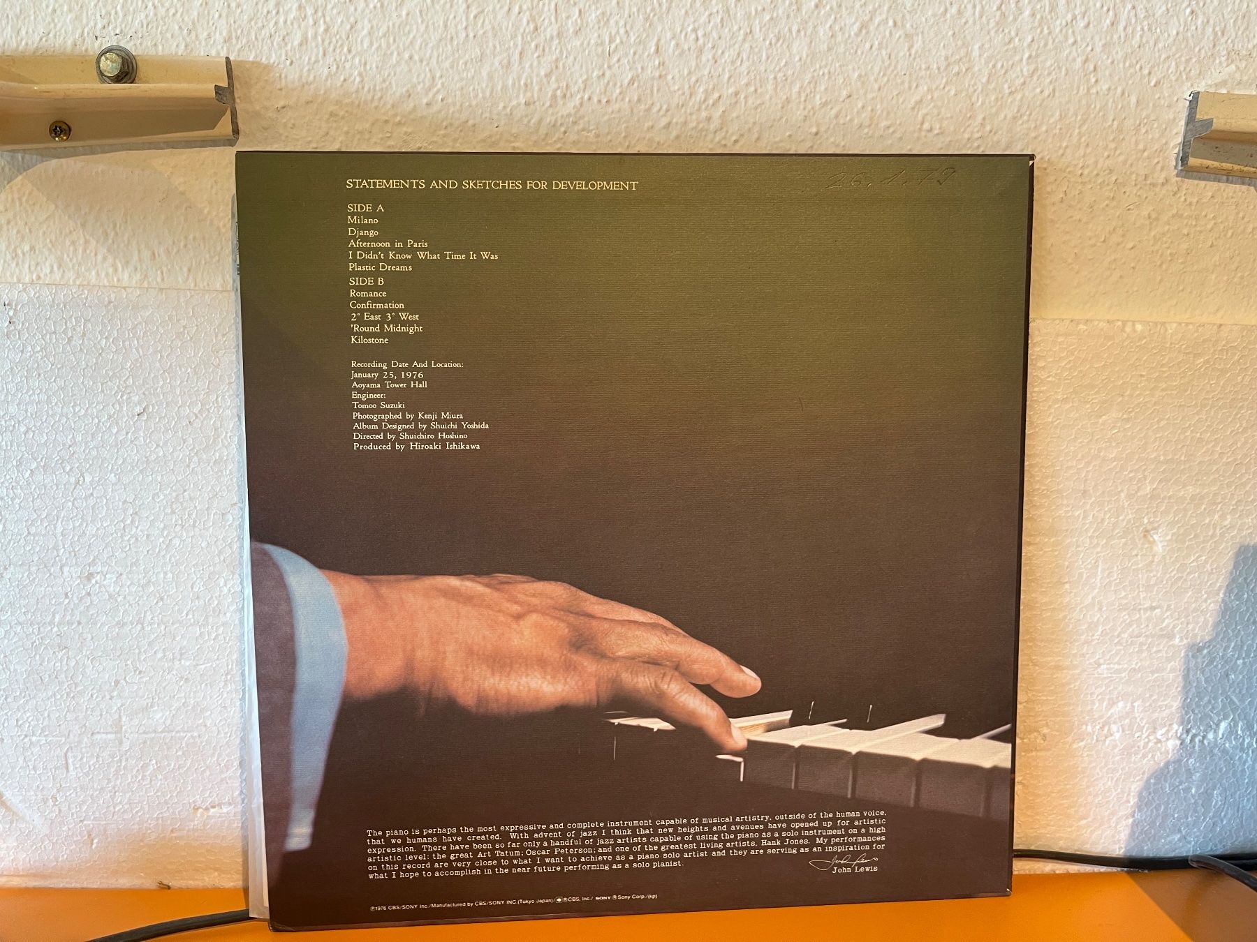 Dischi in vinile: John Lewis - Statements And Sketches For Development – Nuovo (secondo la descrizione) da Küsnacht ZH venduto da JazzRecords 1