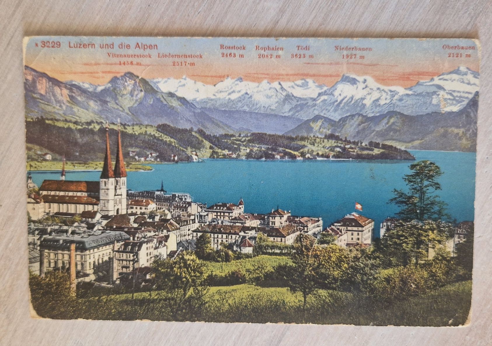 Cartoline postali: Luzern und die Alpen 1914 – Usato da Ebikon venduto da Donar50