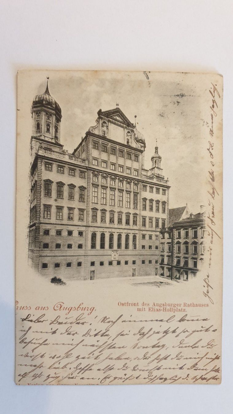 Cartoline postali: Augsburg Rathaus. Deutschland. 1899. – Usato da Goldach venduto da armando_r