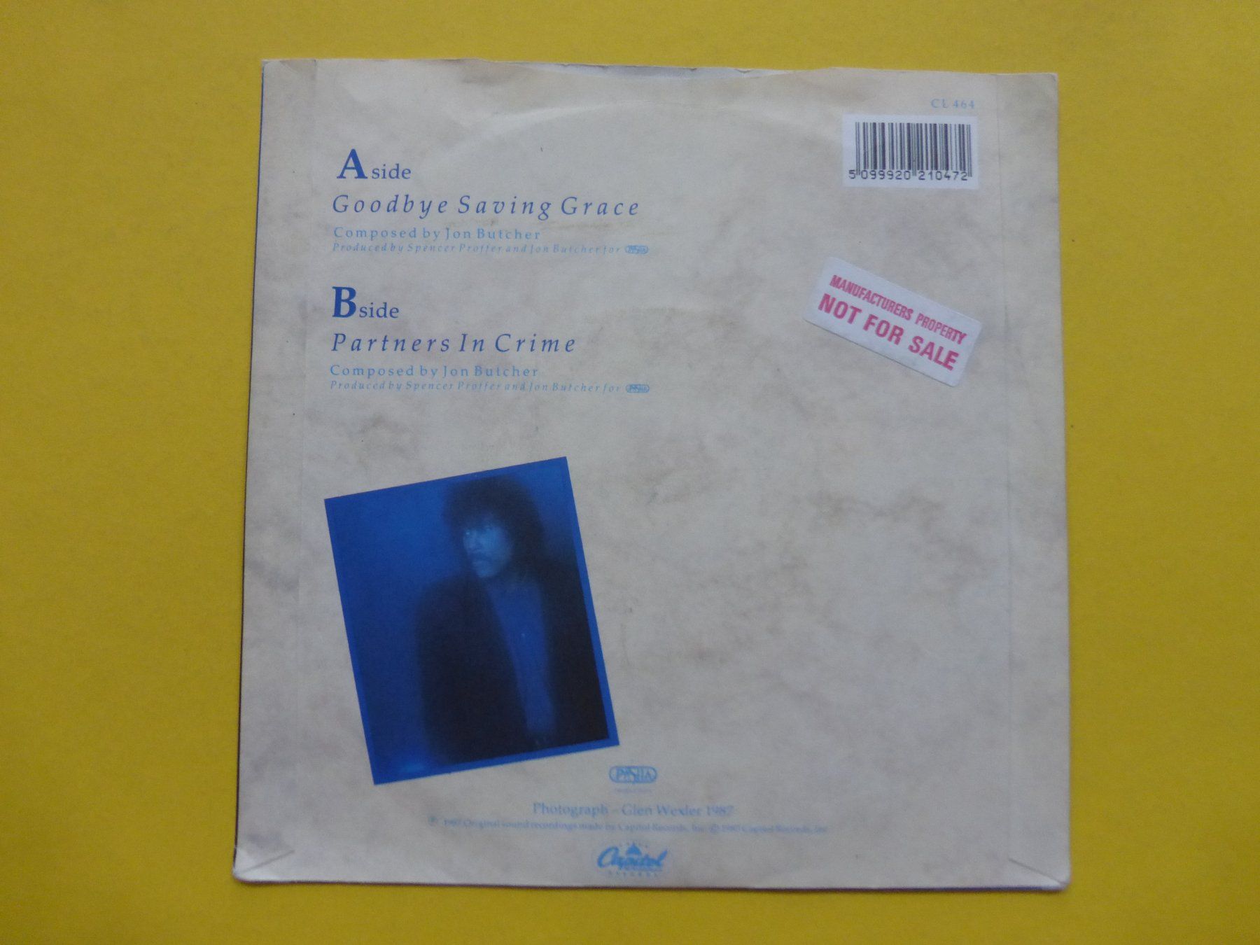 Schallplatten: Jon Butcher – Goodbye Saving Grace – Gebraucht aus Zürich von Swiss57 1