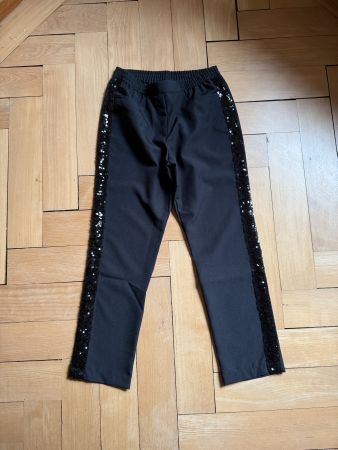 Hose schwarz mit Pailletten M
