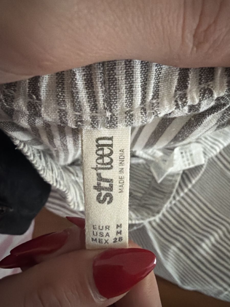 Pantaloni: Gestreifte Leinenhose – Nuovo (secondo la descrizione) da Dietikon venduto da me9_mh2j 1